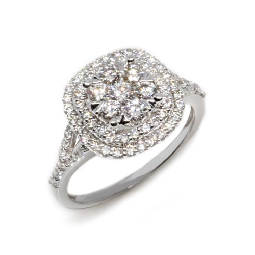 Diamond Ring (750 White Gold)